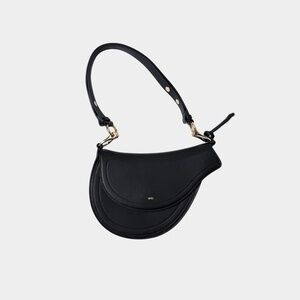 JW PEI Ashlie crossbody bag in black vegan leather Gold Detailing